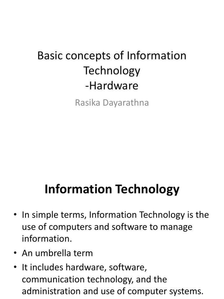 Overview of Information Technology Concepts | PDF | Computer Data ...