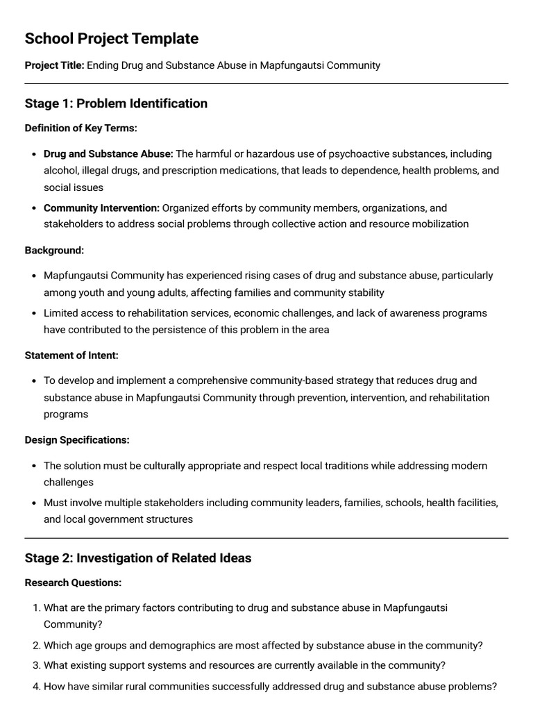 Community Strategy Against Substance Abuse | PDF | Substance Abuse ...