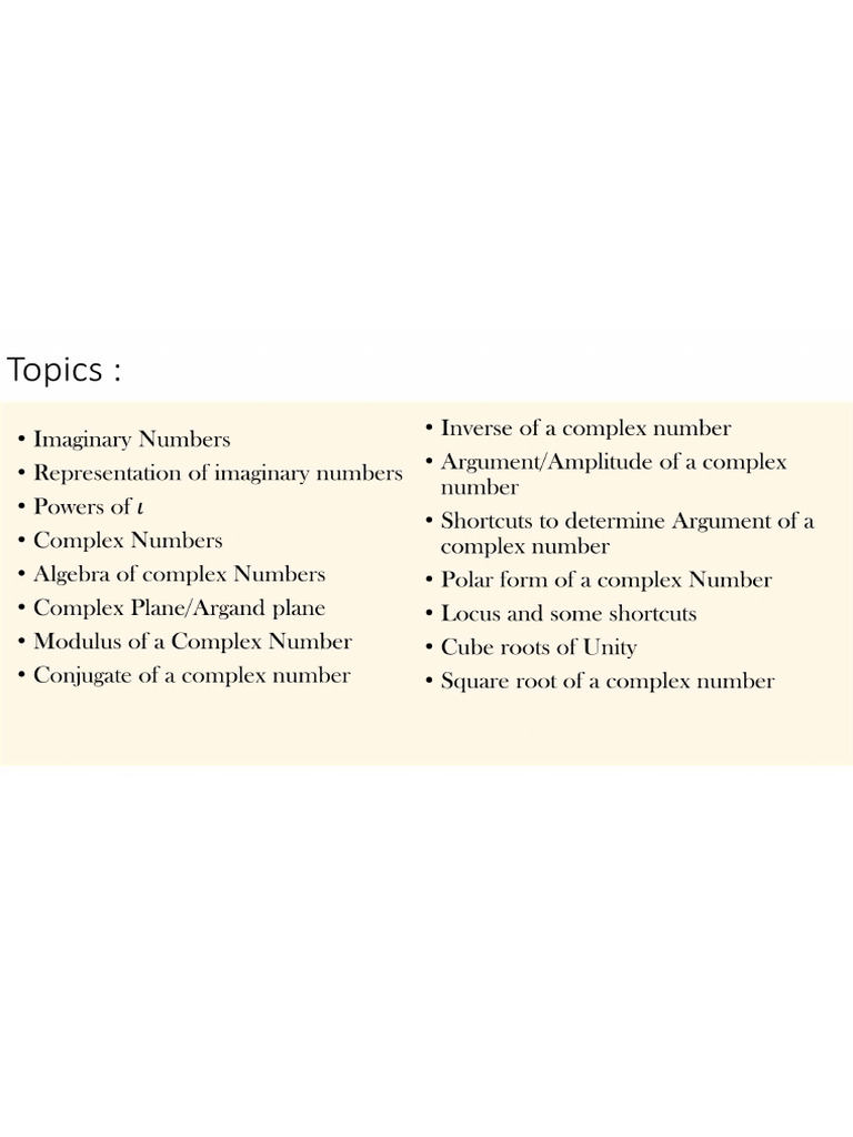 Complex Numbers | PDF