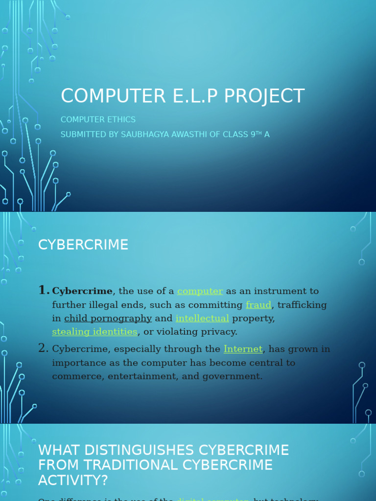 Computer Elp Projectqwodfjhikssknfksdfkjnm | PDF | Cybercrime ...