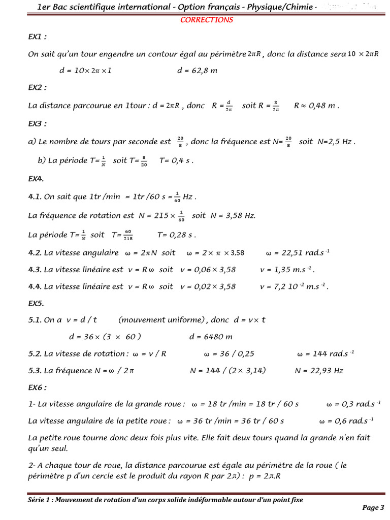 Rotation d'un corps solide indéformable | PDF