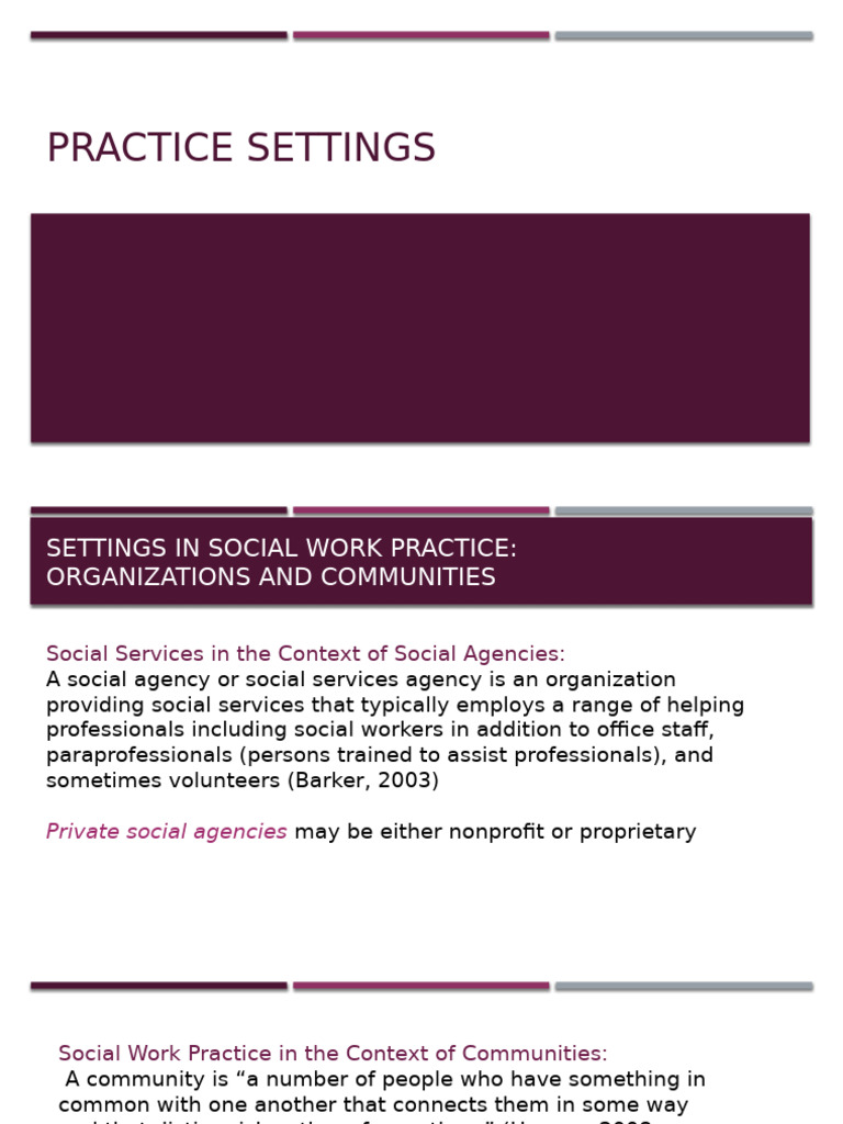 CH 5 - Practice Settings | PDF | Social Work | Motivation