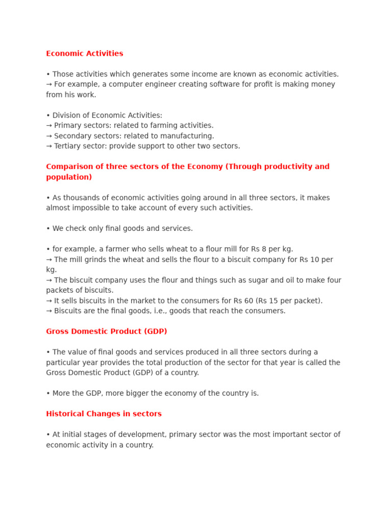 Understanding Economic Activities and Sectors | PDF | Employment ...