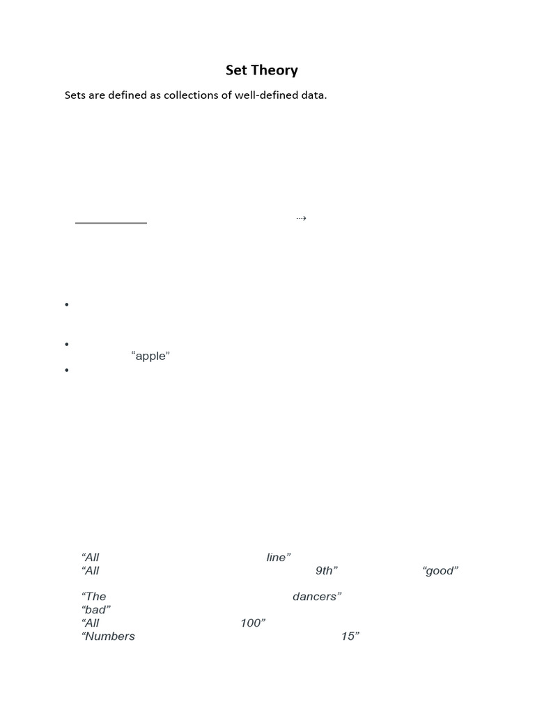 FY BCA Set Theory Unit 1 | PDF | Set (Mathematics) | Empty Set