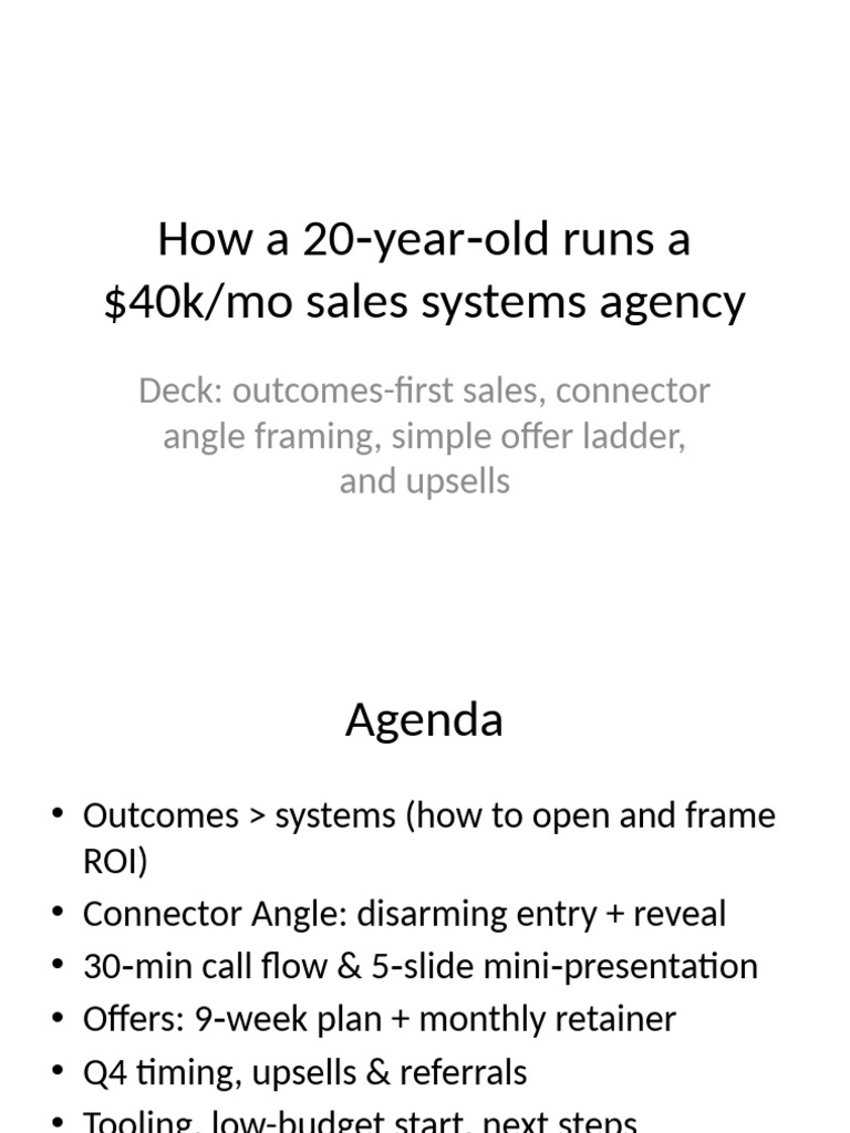 $40k/mo Sales Agency Blueprint | PDF