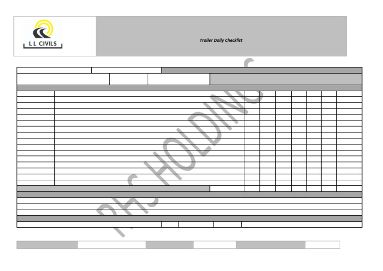 Daily Trailer Inspection Checklist | PDF