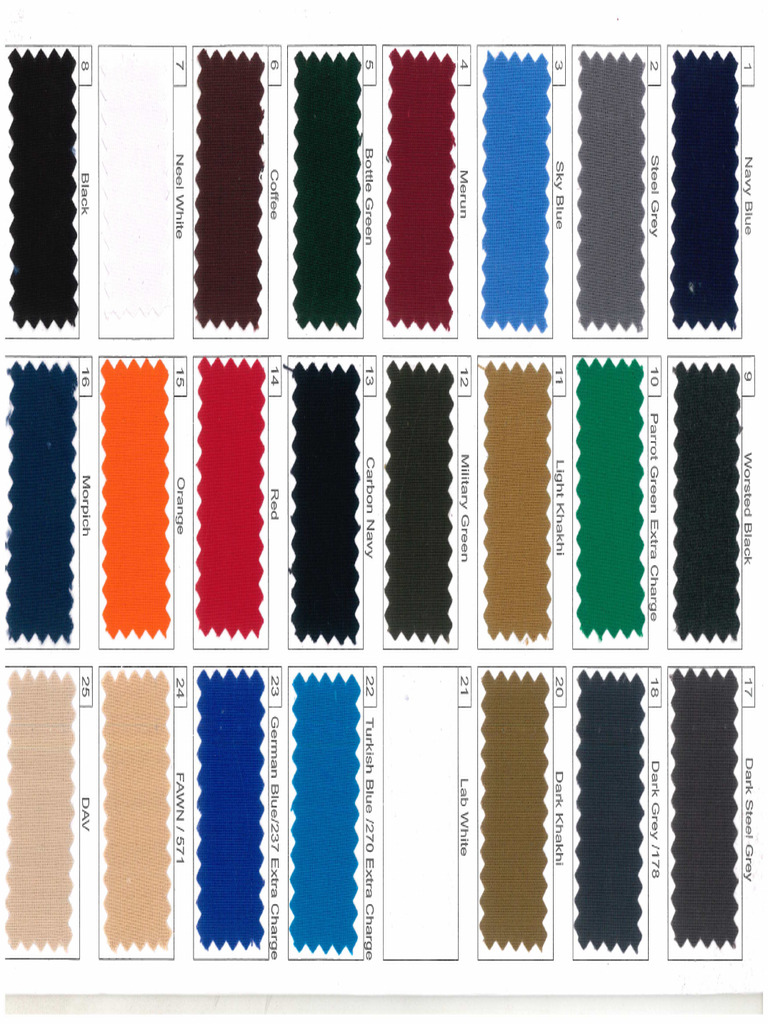 Unifrom Colours | PDF