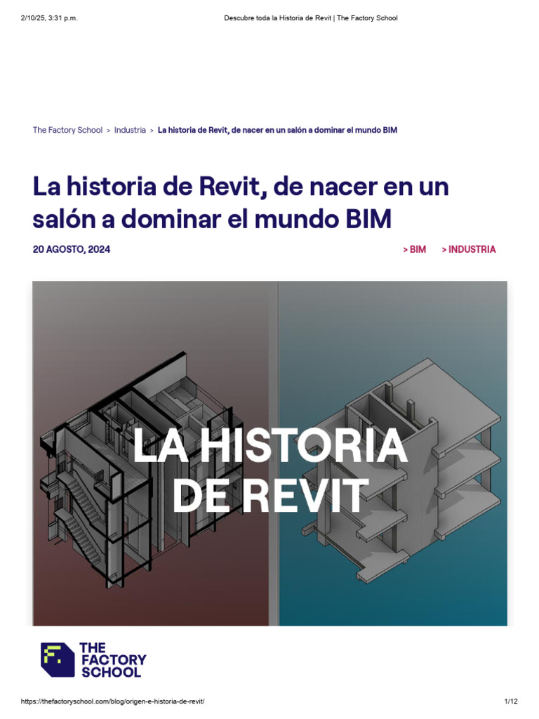 Historia de Revit y su impacto en BIM | PDF | Autodesk Revit | Modelado ...
