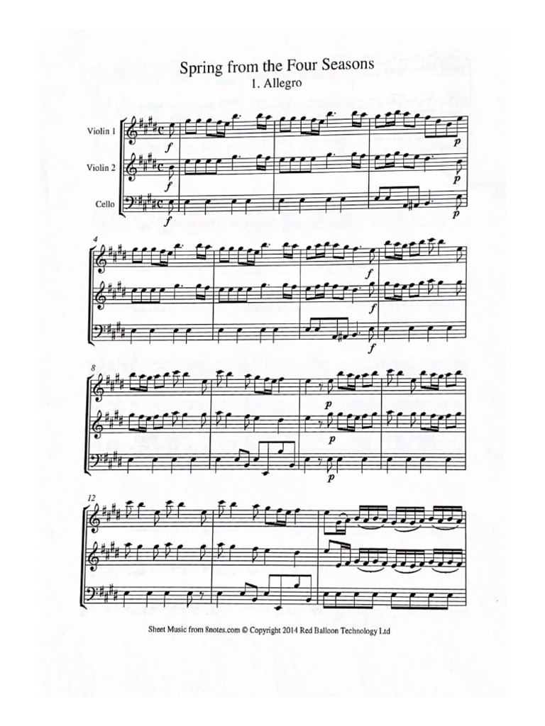 Spring From The Four Seasons | PDF