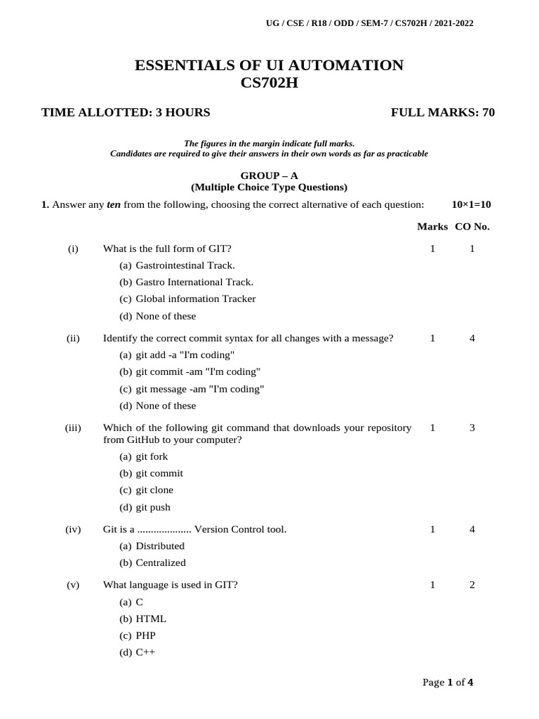 UI Automation Essentials Exam Guide | PDF | Version Control | Software ...