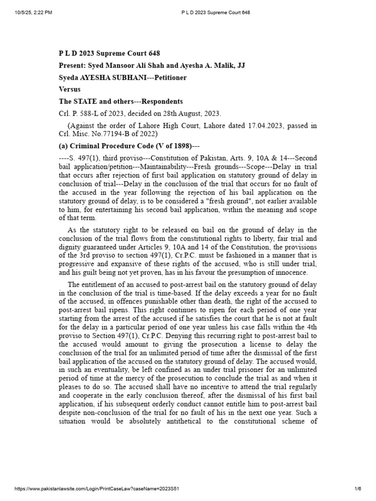 Supreme Court Ruling on Bail Rights | PDF | Bail | Judiciaries