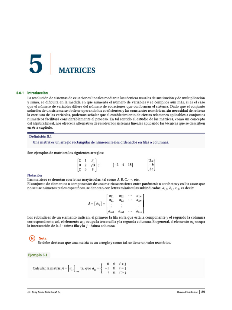 5.1) Matrices | PDF