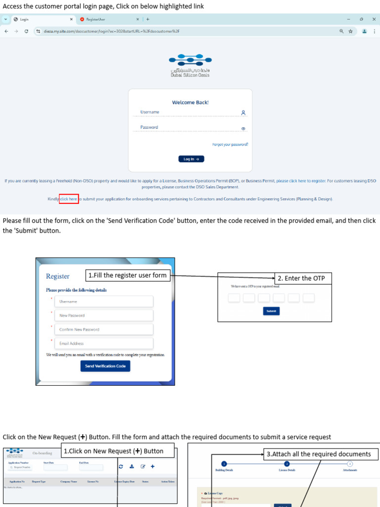 Customer Portal Login and Request Guide | PDF