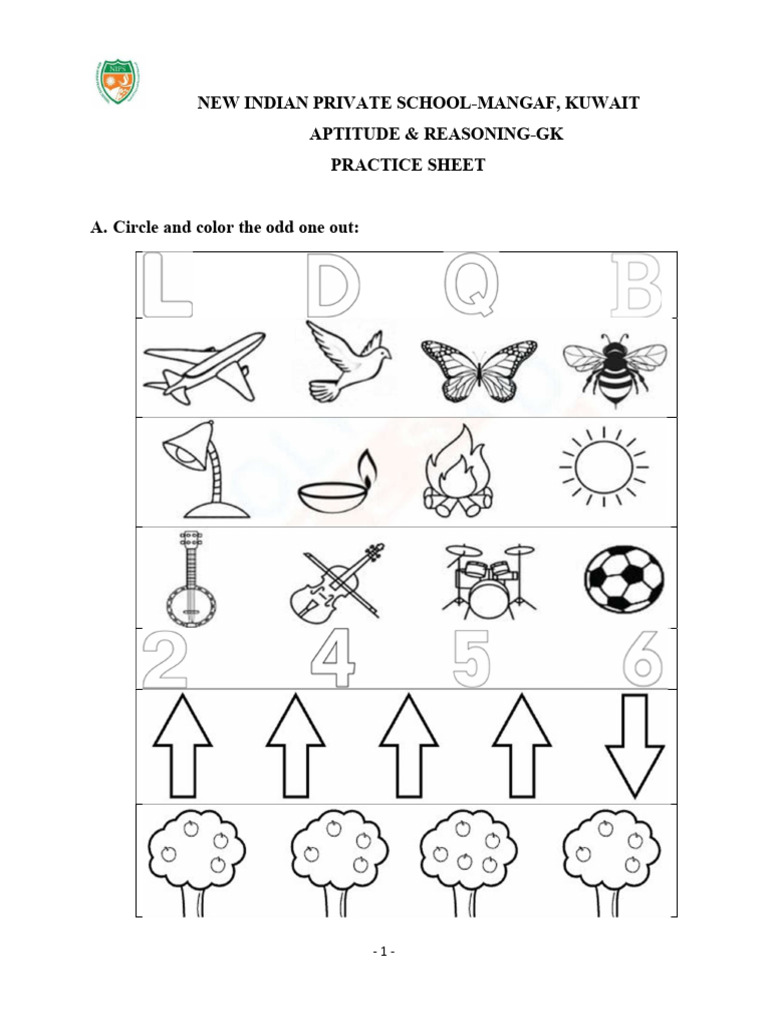 GK Practice Sheet Grade I | PDF
