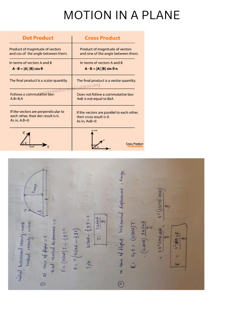 Motion in A Plane | PDF