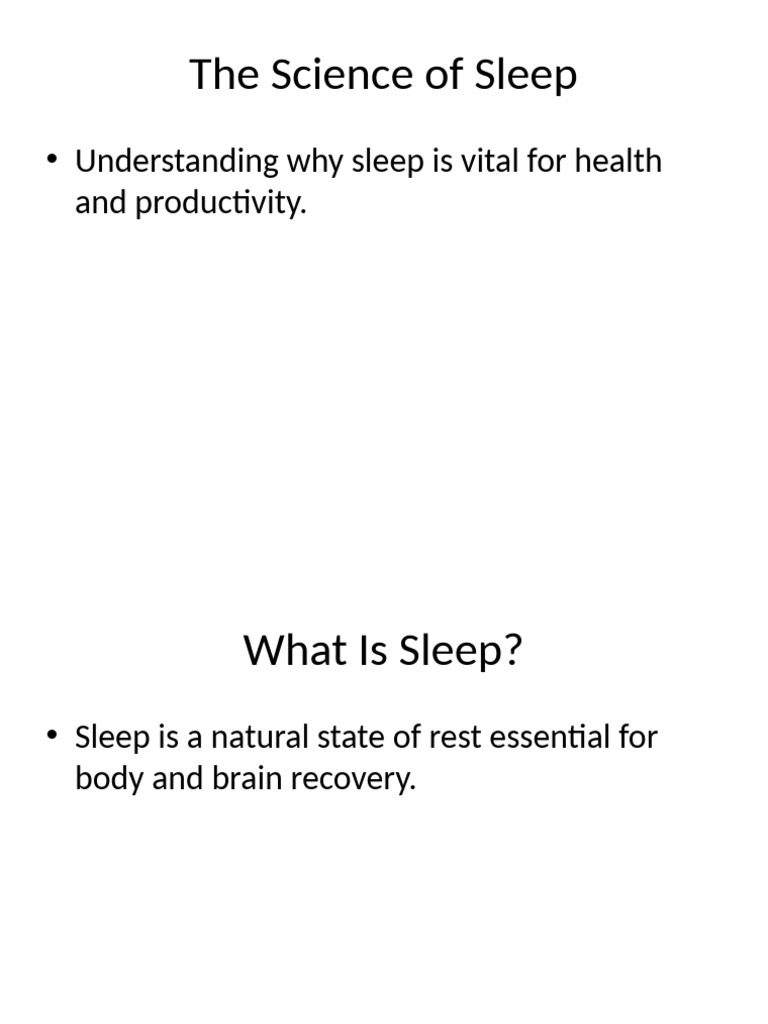 Importance of Sleep for Health | PDF