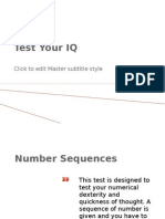 Test Your IQ: Click To Edit Master Subtitle Style