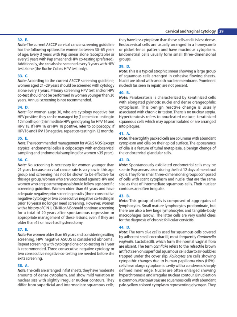 Cervical Cytology Screening Guidelines | PDF | Cytopathology | Lung Cancer