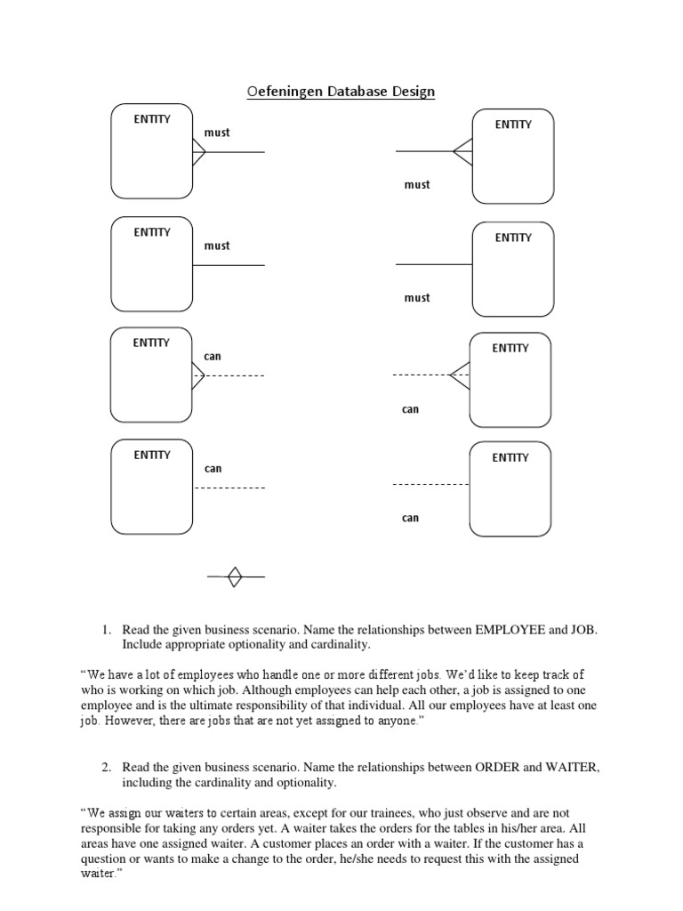 Database Design Exercises and Diagrams | PDF | Data Management ...