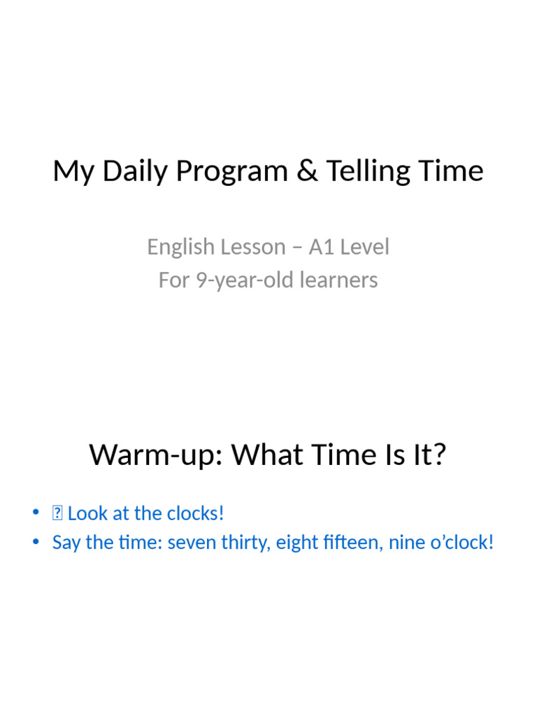 Daily Routine Clock Template for Kids | PDF