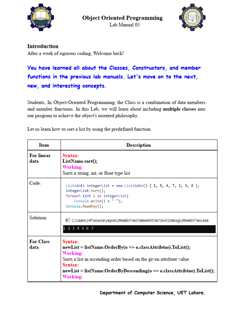 Lab 5 University Admission Management System | PDF | Method (Computer ...