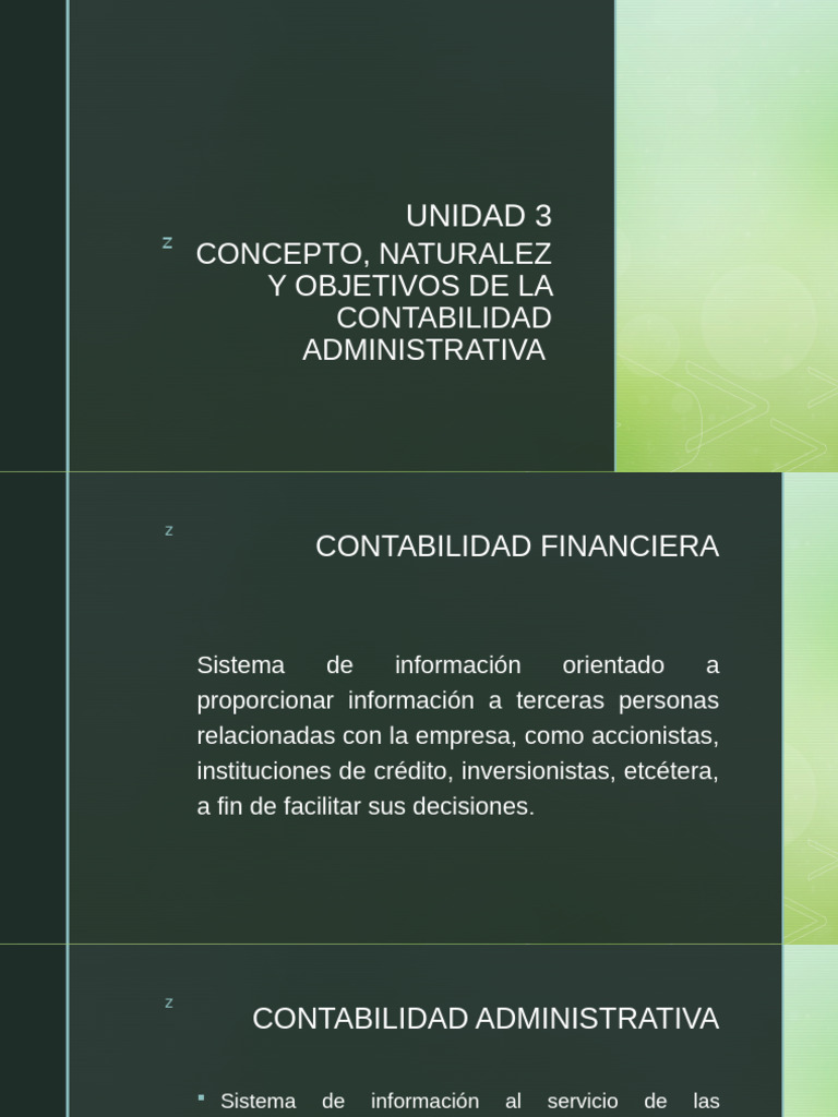 Objetivos y Herramientas de Contabilidad Administrativa | PDF ...