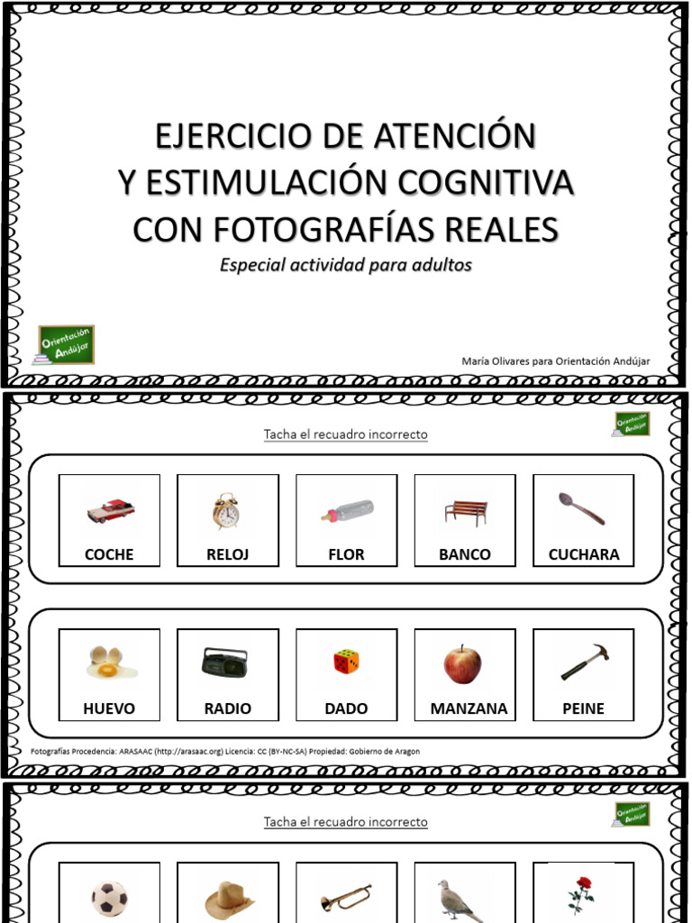 Ejercicio de Tacha Incorrecta para Adultos | PDF