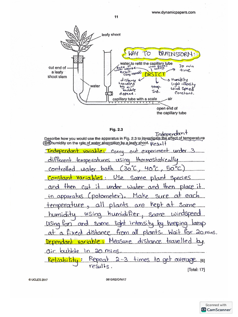 Writing Plan An Experiment | PDF