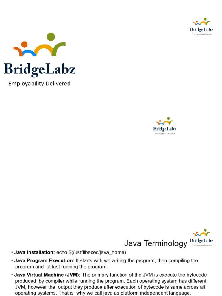 TQ JF Doc01 Java Programming Part1 | PDF | Java Virtual Machine | Java ...