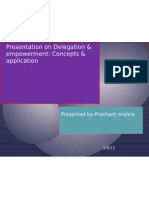 Delegation & Empowerment Concepts Application
