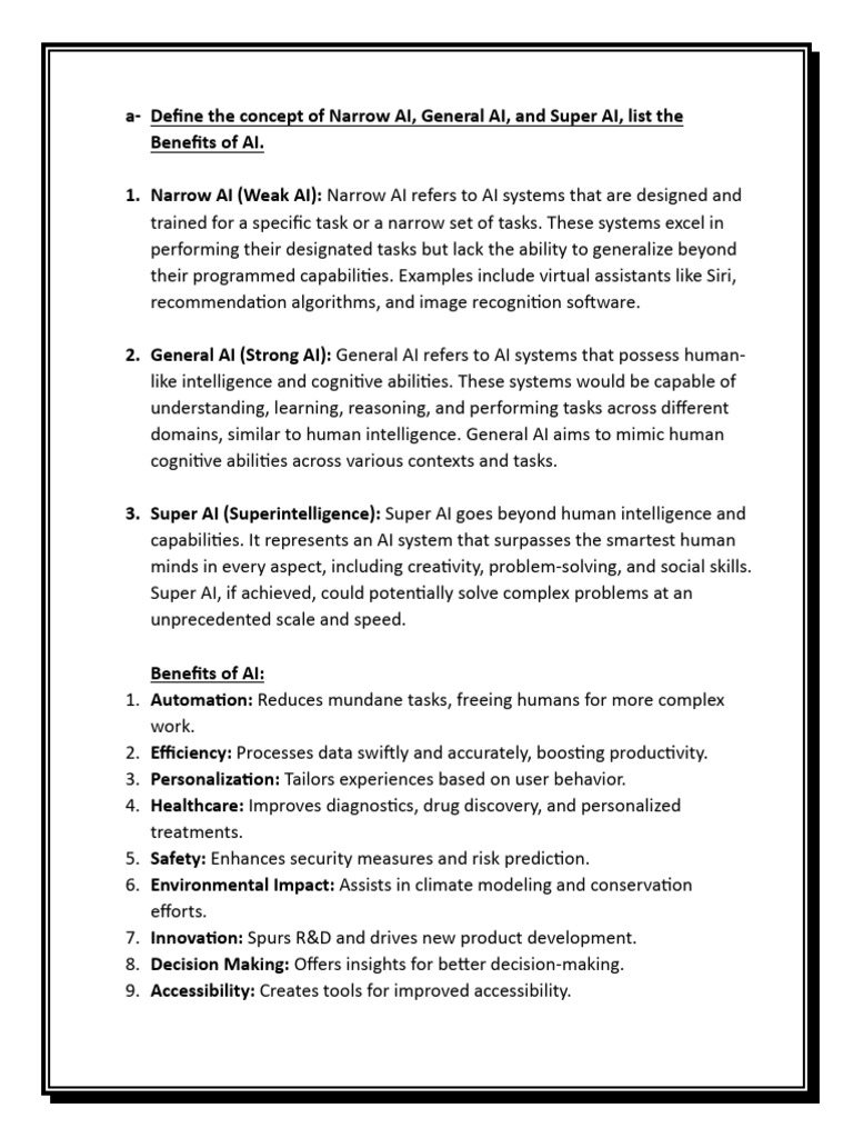 Understanding Super AI and Its Benefits | PDF | Artificial Intelligence ...