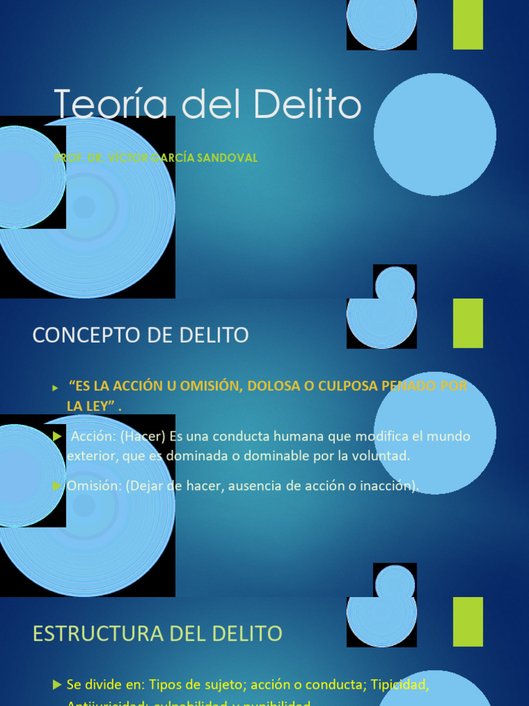 Teoría Del Delito | PDF | Derecho penal | Justicia penal