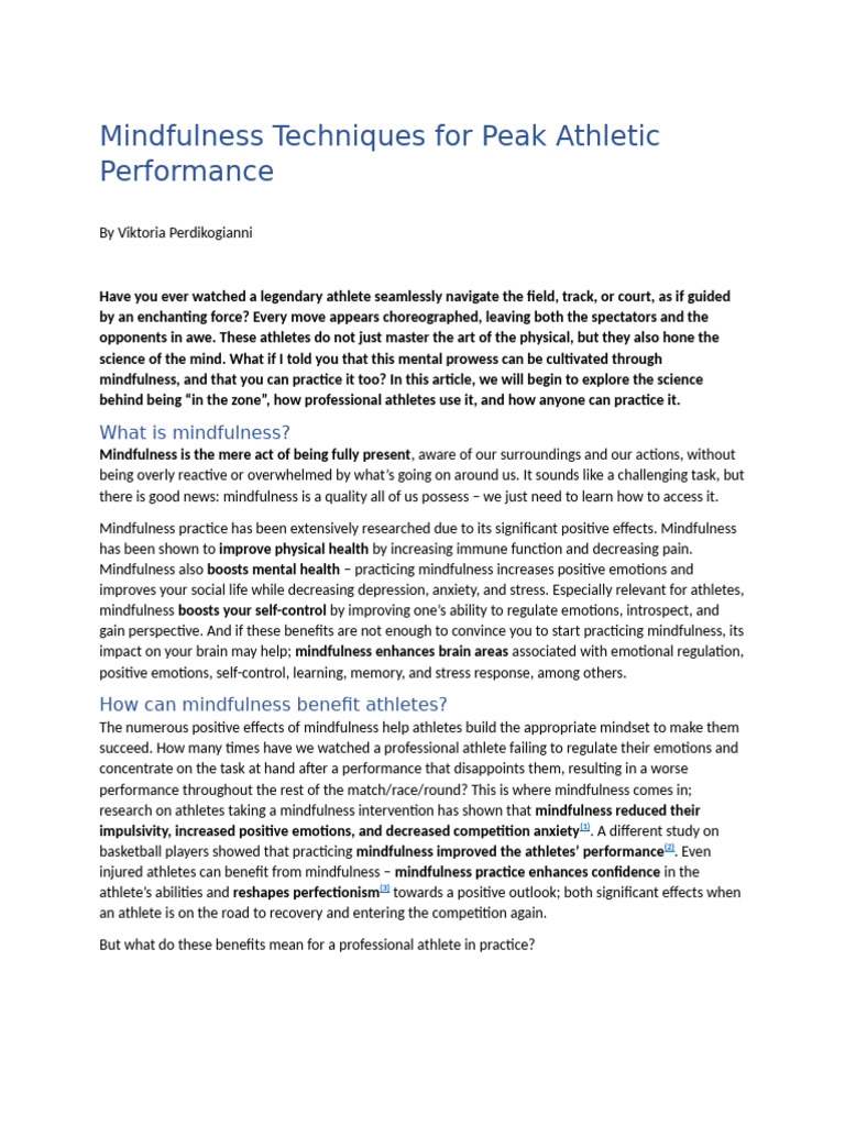 Thumbnail for Mindfulness For Peak Performance