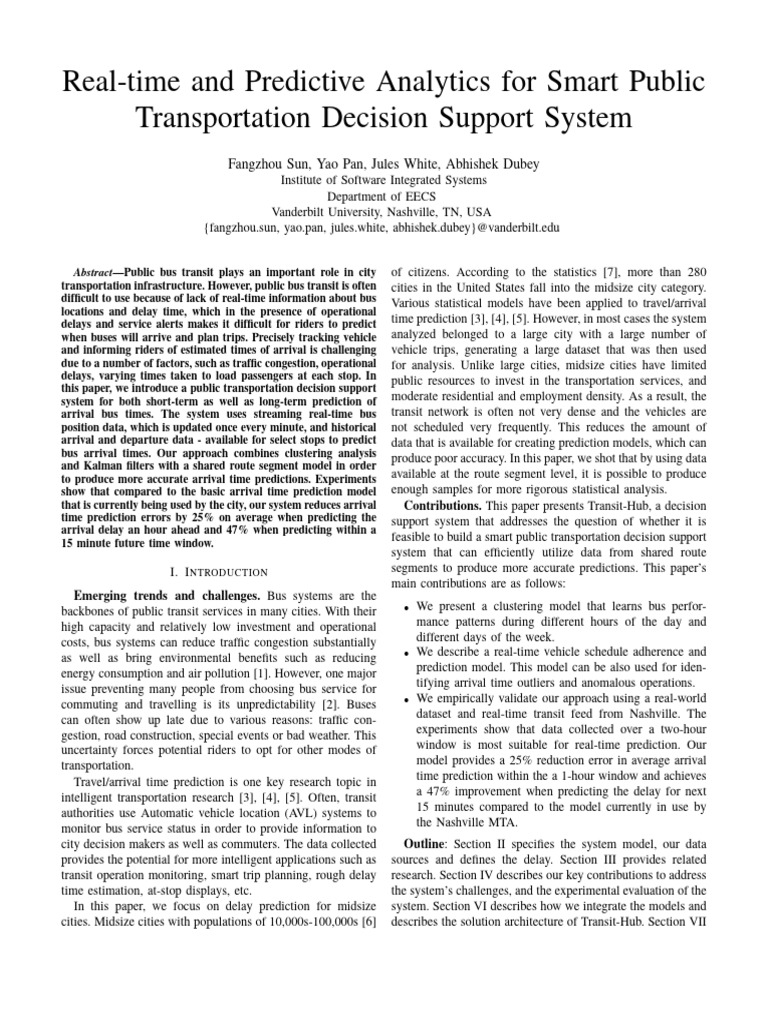 Real-Time and Predictive Analytics For Smart Publi | PDF | Cluster ...