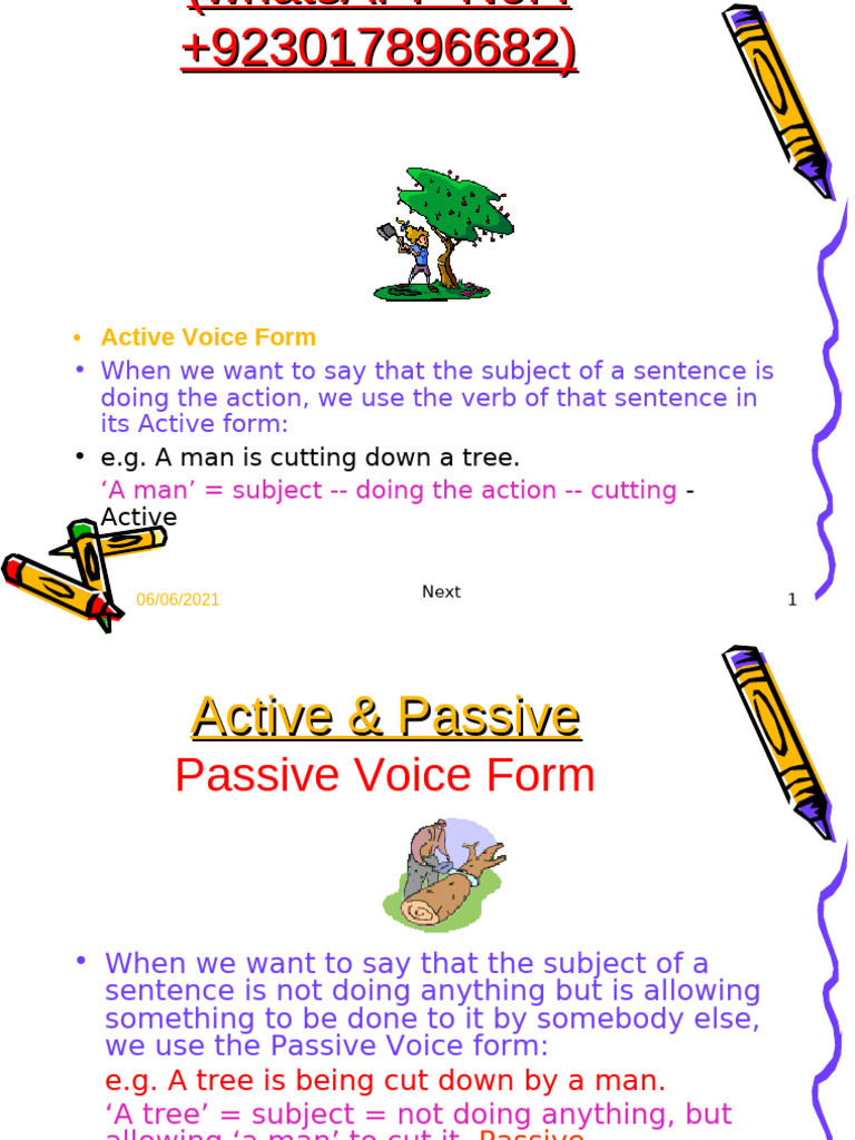 Slides Lecture On Active and Passive Voice by Sir Haroon Rashid | PDF ...