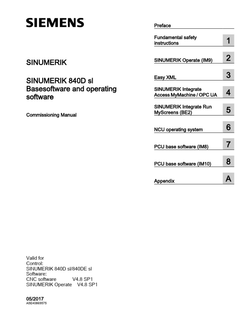 SINUMERIK 840D sl Commissioning Manual | PDF | Electrostatic Discharge ...