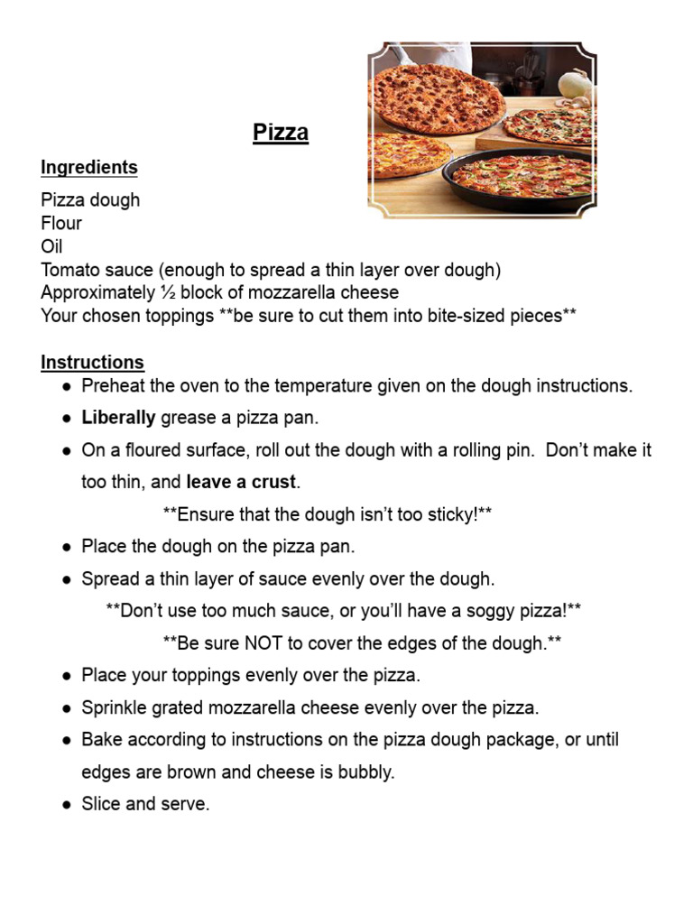 Easy Homemade Pizza Recipe Guide | PDF