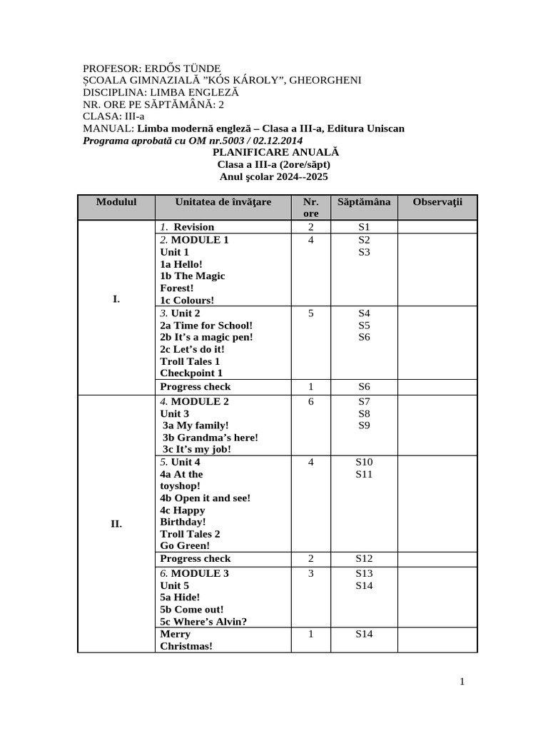Annual English Curriculum Plan for Grade 3 | PDF | Chess Theory | Chess