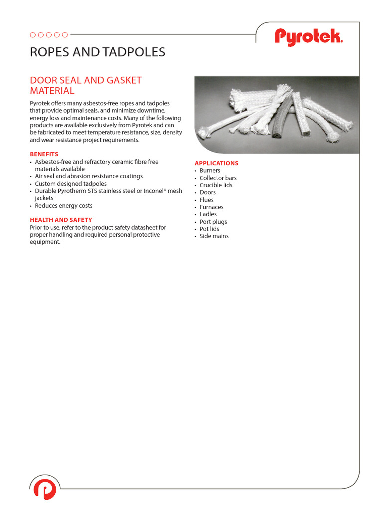 Asbestos-Free Ropes and Tadpoles Guide | PDF | Rope | Textiles