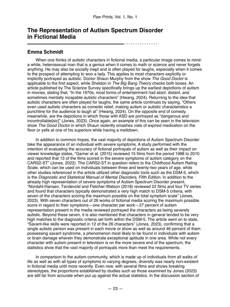 Autism Representation in Media Analysis | PDF | Autism | Dsm 5