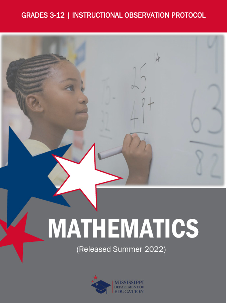 Mathematics Instructional Observation Guide | PDF | Teachers | Mathematics