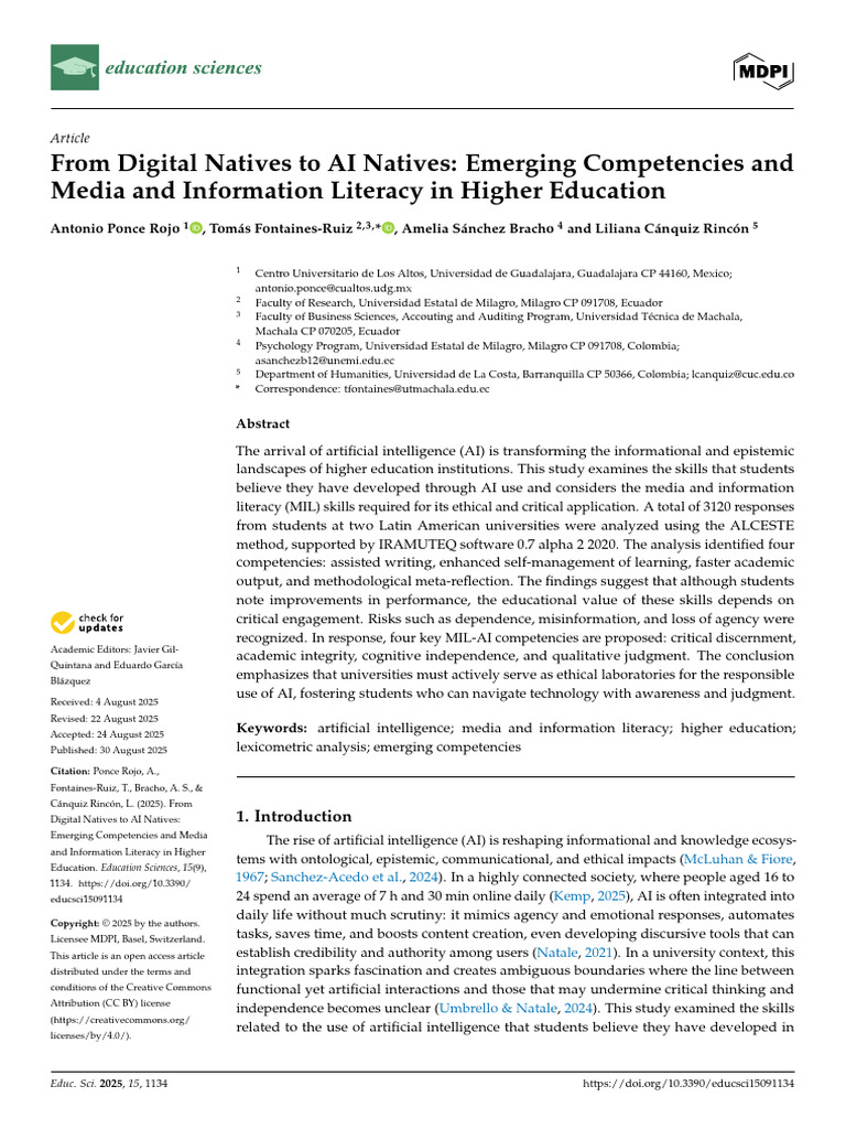 AI Literacy in Higher Education | PDF | Artificial Intelligence ...