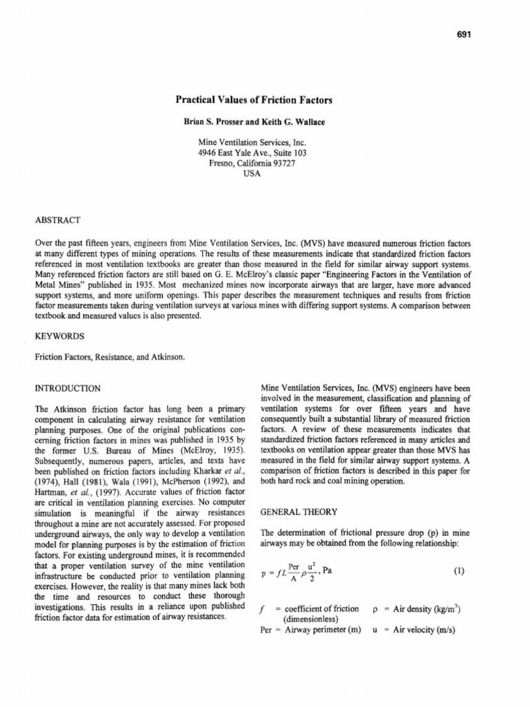 Field Measurements of Friction Factors | PDF | Friction | Fluid Dynamics
