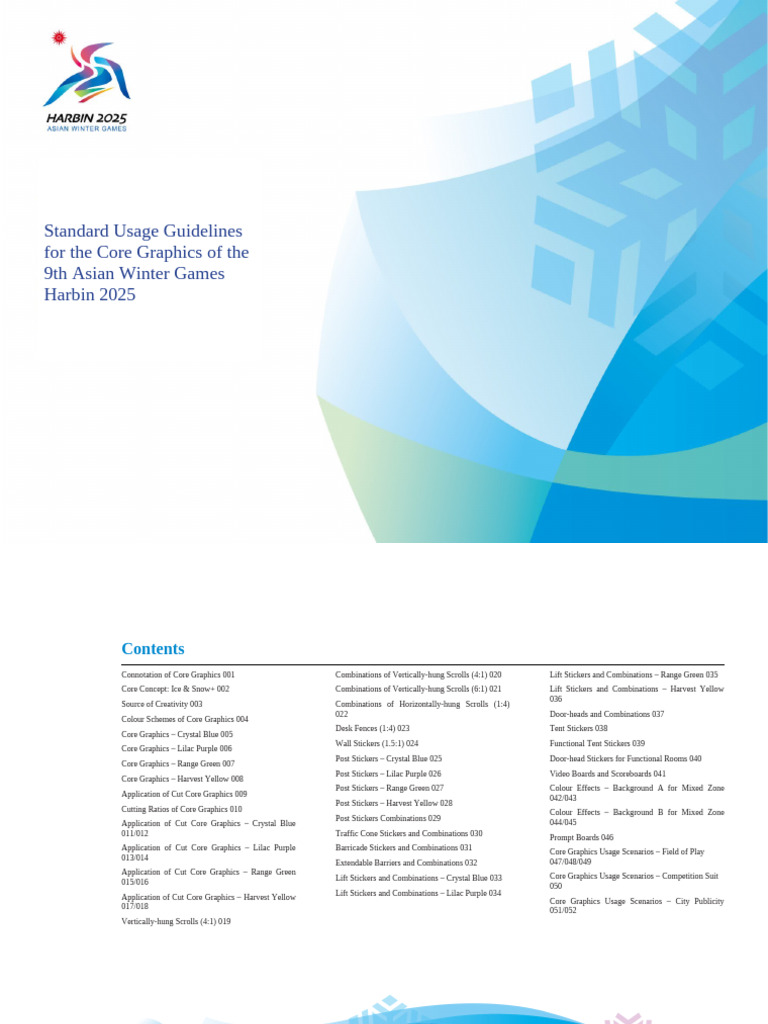 Core Graphics Guidelines for Harbin 2025 | PDF | Color | Snow