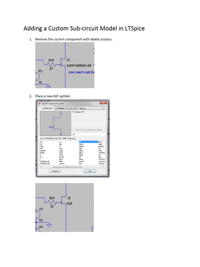 Custom Sub-Circuit Model in LTSpice | PDF