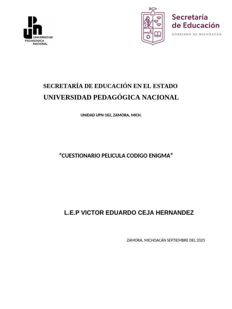 Cuestionario sobre Alan Turing y Enigma | PDF | Alan Turing | Informática