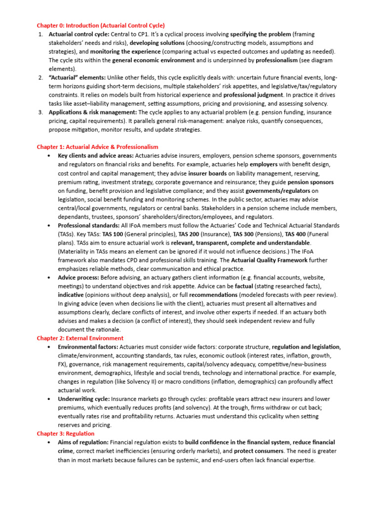 Actuarial Control Cycle Overview | PDF | Insurance | Bonds (Finance)