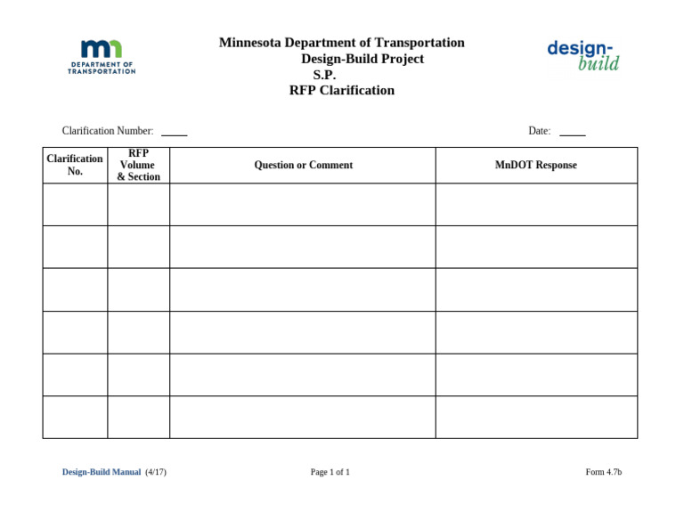 4 7brfp-Clarificationresponseform | PDF