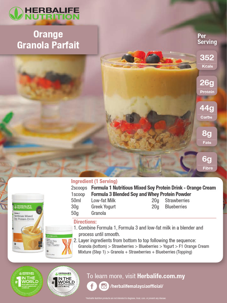 Formula 1 Orange Cream Recipes | PDF | Yogurt | Milk