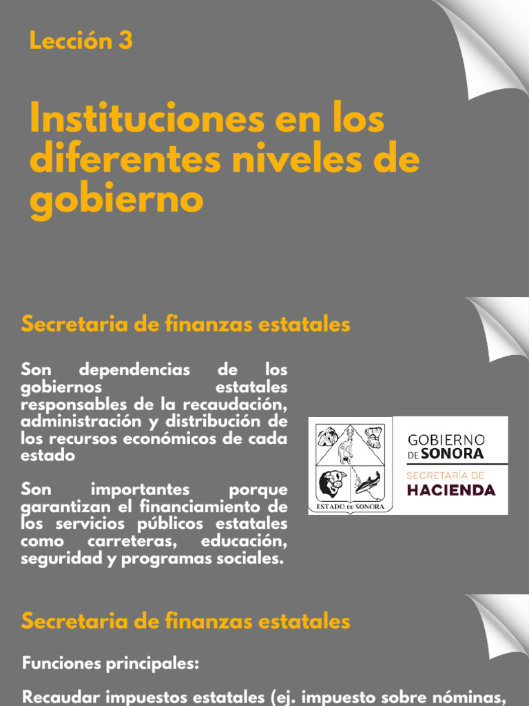 Funciones de Finanzas en Gobiernos Estatales y Municipales | PDF